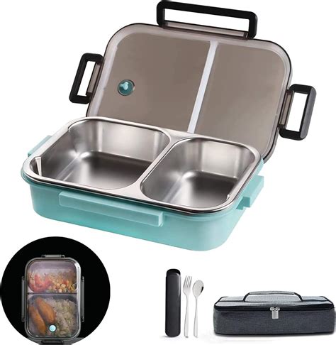 2 tier round stainless steel insulated lunch box|insulated lunch container for adults.